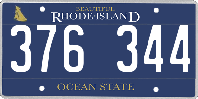 RI license plate 376344