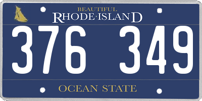 RI license plate 376349