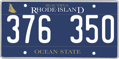 RI license plate 376350