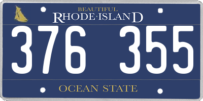RI license plate 376355