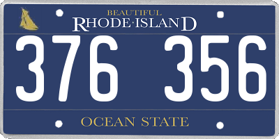 RI license plate 376356