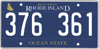 RI license plate 376361