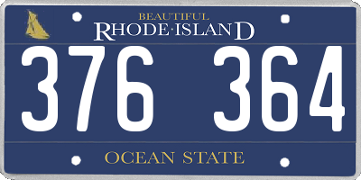 RI license plate 376364