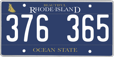 RI license plate 376365