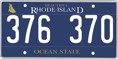 RI license plate 376370