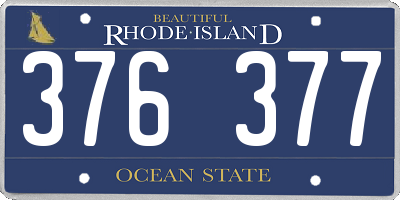 RI license plate 376377