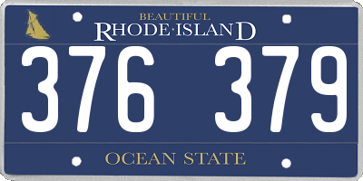 RI license plate 376379