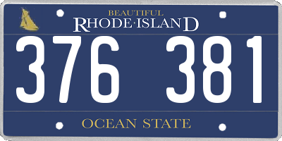 RI license plate 376381