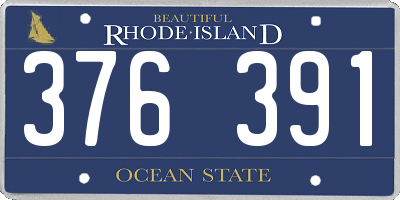 RI license plate 376391