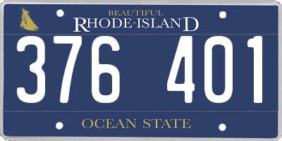 RI license plate 376401