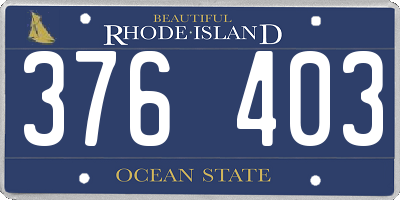 RI license plate 376403