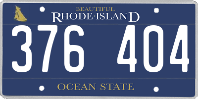 RI license plate 376404
