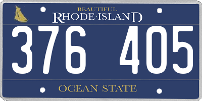RI license plate 376405