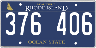 RI license plate 376406