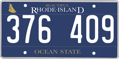 RI license plate 376409