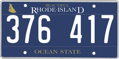 RI license plate 376417