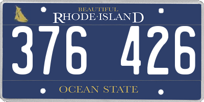RI license plate 376426