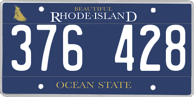 RI license plate 376428