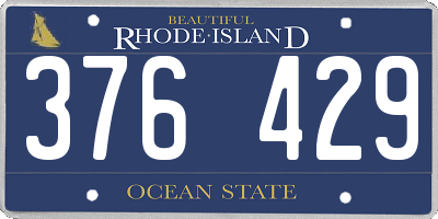 RI license plate 376429