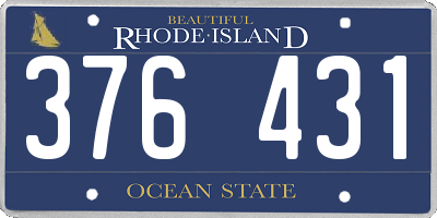 RI license plate 376431