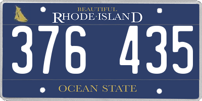 RI license plate 376435