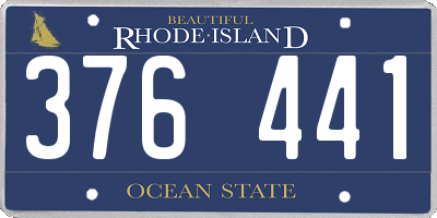 RI license plate 376441