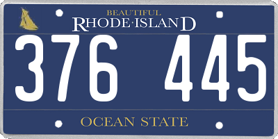 RI license plate 376445
