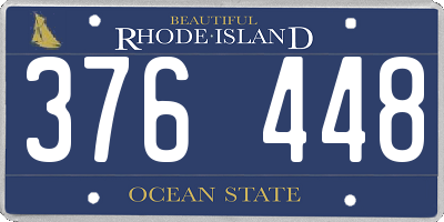 RI license plate 376448