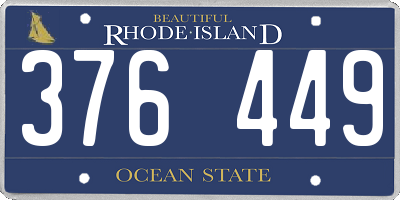 RI license plate 376449
