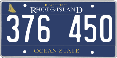 RI license plate 376450