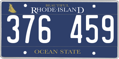 RI license plate 376459