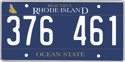RI license plate 376461