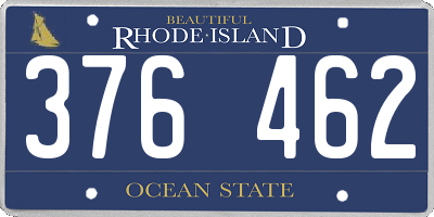 RI license plate 376462