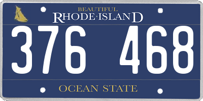 RI license plate 376468