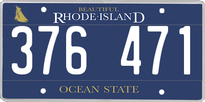 RI license plate 376471