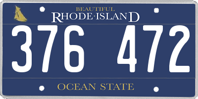 RI license plate 376472