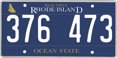 RI license plate 376473