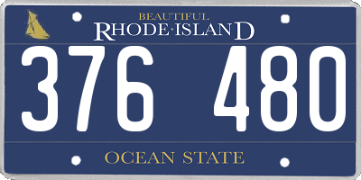 RI license plate 376480