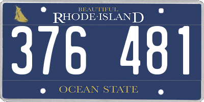RI license plate 376481