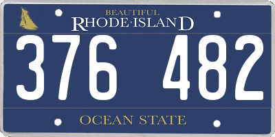 RI license plate 376482