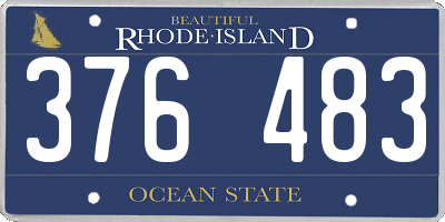 RI license plate 376483