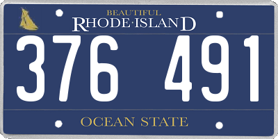 RI license plate 376491