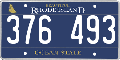 RI license plate 376493