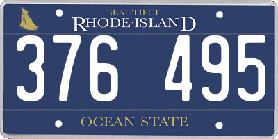 RI license plate 376495