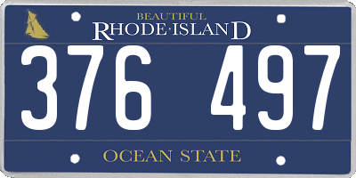 RI license plate 376497