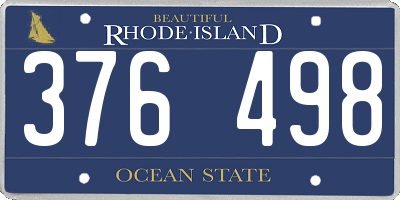 RI license plate 376498
