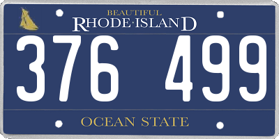 RI license plate 376499