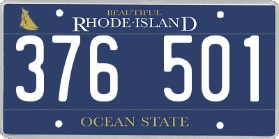RI license plate 376501