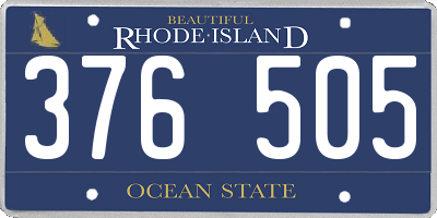 RI license plate 376505