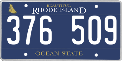 RI license plate 376509
